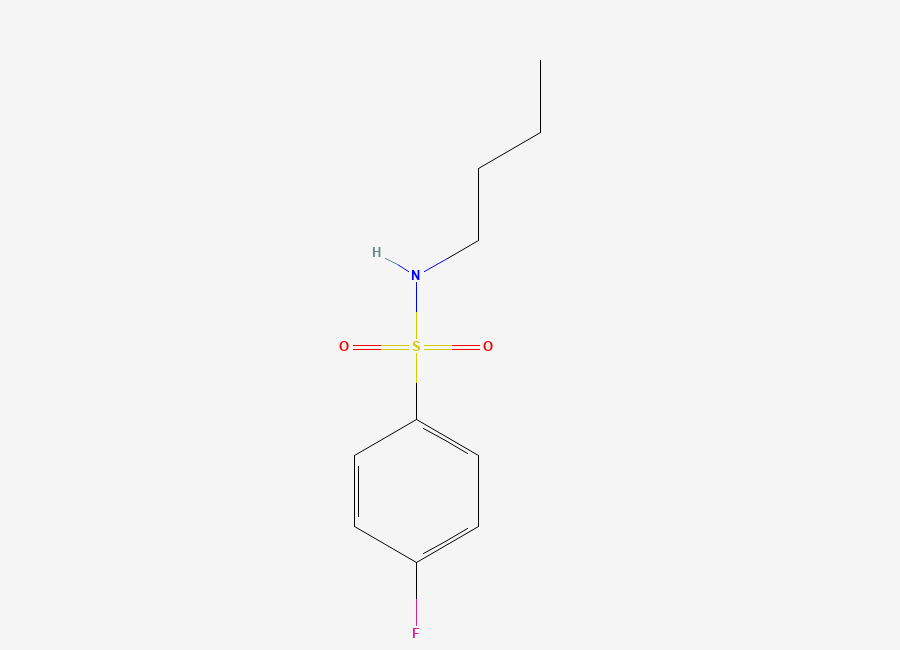 Two-dimensional chemical structure of N-Butyl-4-fluorobenzenesulfonamide