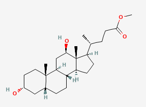 Two-dimensional chemical structure of 3alpha,12beta-Dihydroxy-5beta-cholan-24-oic acid Methyl ester