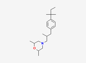 Two-dimensional chemical structure of 2,6-Dimethyl-4-(2-methyl-3-(4-(2-methylbutan-2-yl)phenyl)propyl)morpholine