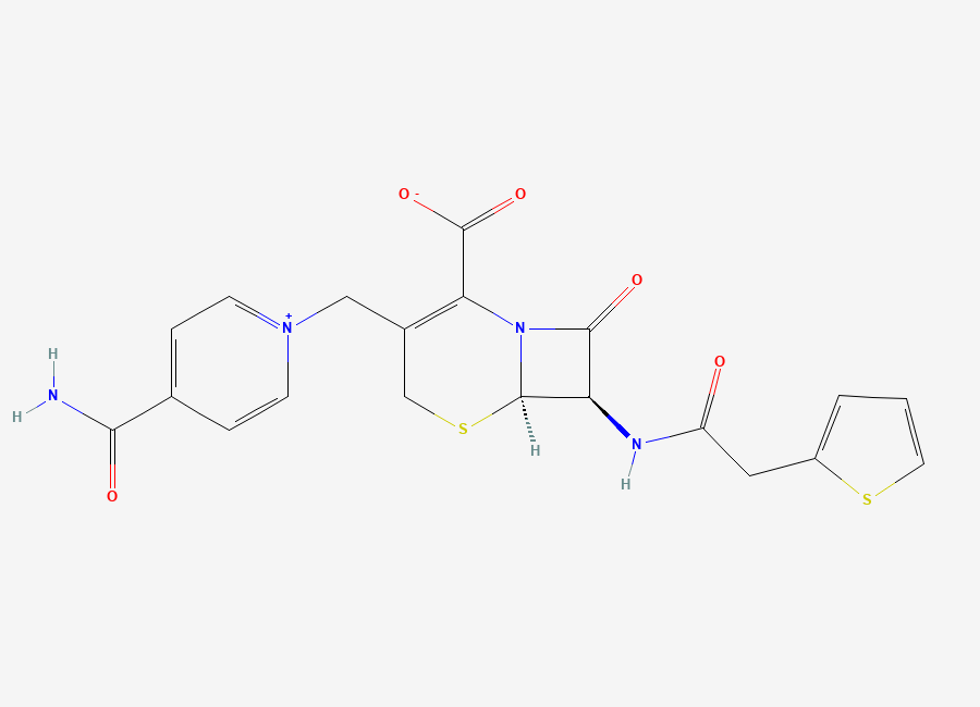Two-dimensional chemical structure of Cefalonium, CAS 5575-21-3