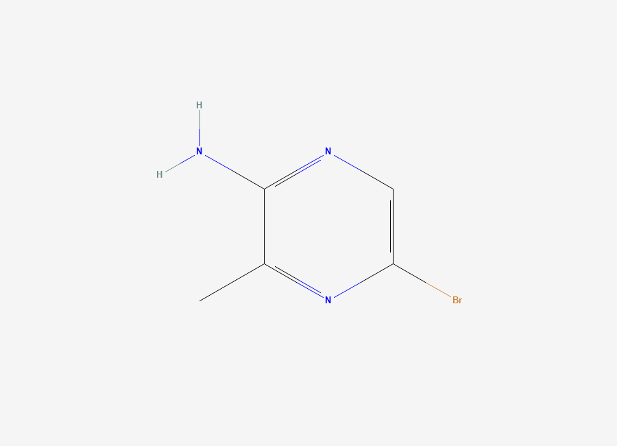 Two-dimensional chemical structure of 5-Bromo-3-methylpyrazin-2-amine