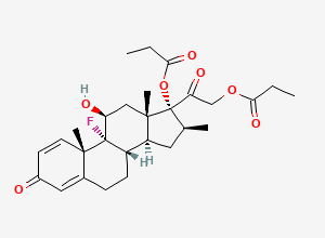 Two-dimensional chemical structure of Betamethasone Dipropionate, CAS 5593-20-4