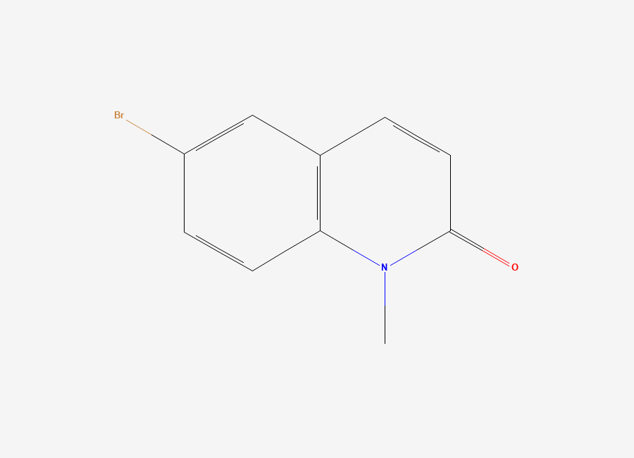 Two-dimensional chemical structure of 6-Bromo-1-methylquinolin-2(1H)-one