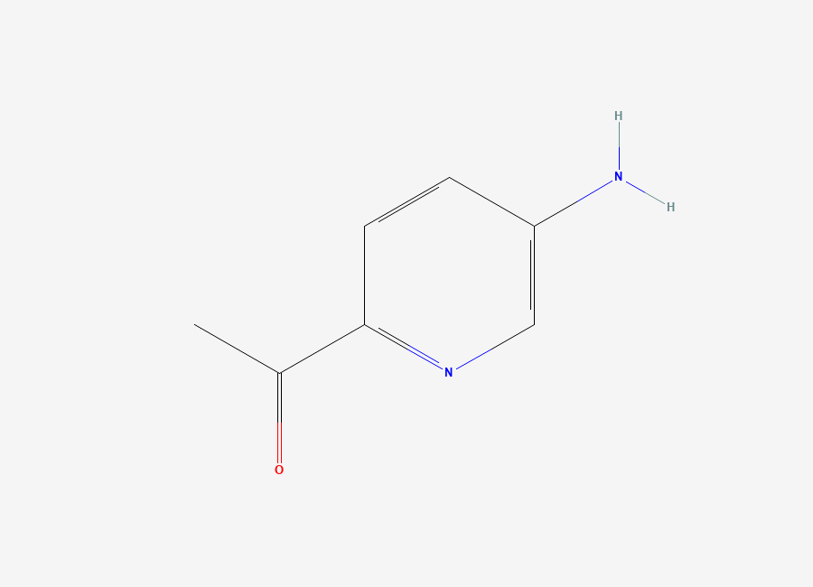 Two-dimensional chemical structure of 1-(5-Aminopyridin-2-yl)ethan-1-one