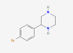 Two-dimensional chemical structure of 2-(4-Bromophenyl)piperazine