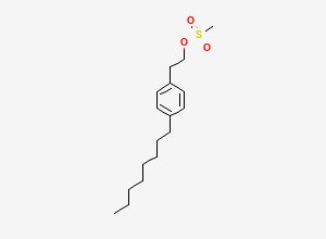 Two-dimensional chemical structure of Benzeneethanol, 4-octyl-, 1-methanesulfonate, CAS 162358-06-7