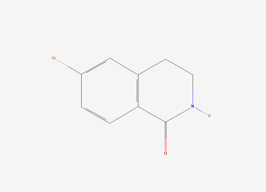 Two-dimensional chemical structure of 6-Bromo-3,4-dihydro-2H-isoquinolin-1-one