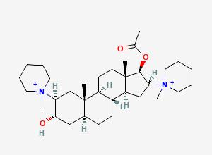 Two-dimensional chemical structure of Pancuronium Bromide EP Impurity B/ Pancuronium Bromide Related Compound B (Dibromide Salt), CAS 41261-71-6