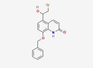 Two-dimensional chemical structure of (R)-8-(Benzyloxy)-5-(2-bromo-1-hydroxyethyl)-quinolin-2(1H)-one