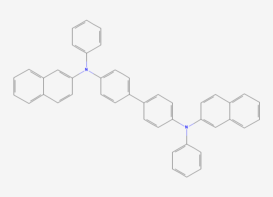 Two-dimensional chemical structure of N~4~,N~4'~-Di(naphthalen-2-yl)-N~4~,N~4'~-diphenyl(1,1'-biphenyl)-4,4'-diamine