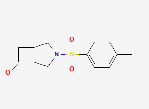 Two-dimensional chemical structure of 3-Tosyl-3-azabicyclo[3.2.0]heptan-6-one
