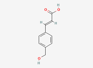 Two-dimensional chemical structure of 4-(Hydroxymethyl)cinnamic acid, CAS 1332370-00-9
