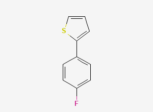Two-dimensional chemical structure of 2-(4-Fluorophenyl)thiophene, CAS 58861-48-6