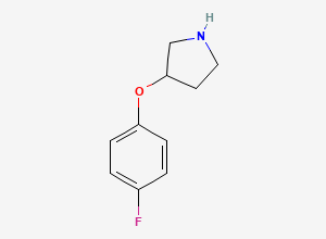 Two-dimensional chemical structure of 3-(4-Fluorophenoxy)pyrrolidine
