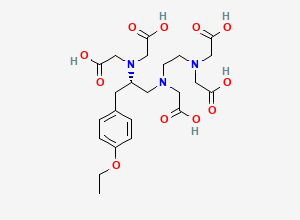 Two-dimensional chemical structure of N-((2S)-2-(Bis(carboxymethyl)amino)-3-(4-ethoxyphenyl)propyl)-N-(2-(bis(carboxymethyl)amino)ethyl)glycine
