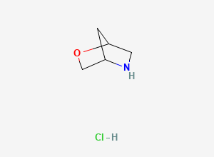 Two-dimensional chemical structure of 2-Oxa-5-azabicyclo[2.2.1]heptane hydrochloride