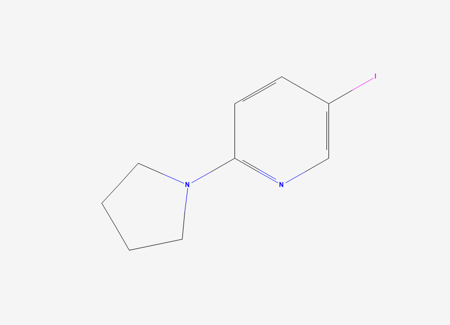 Two-dimensional chemical structure of 5-Iodo-2-(1-pyrrolidinyl)pyridine