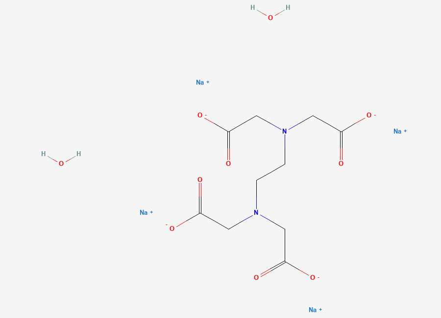 Two-dimensional chemical structure of Tetrasodium edetate dihydrate