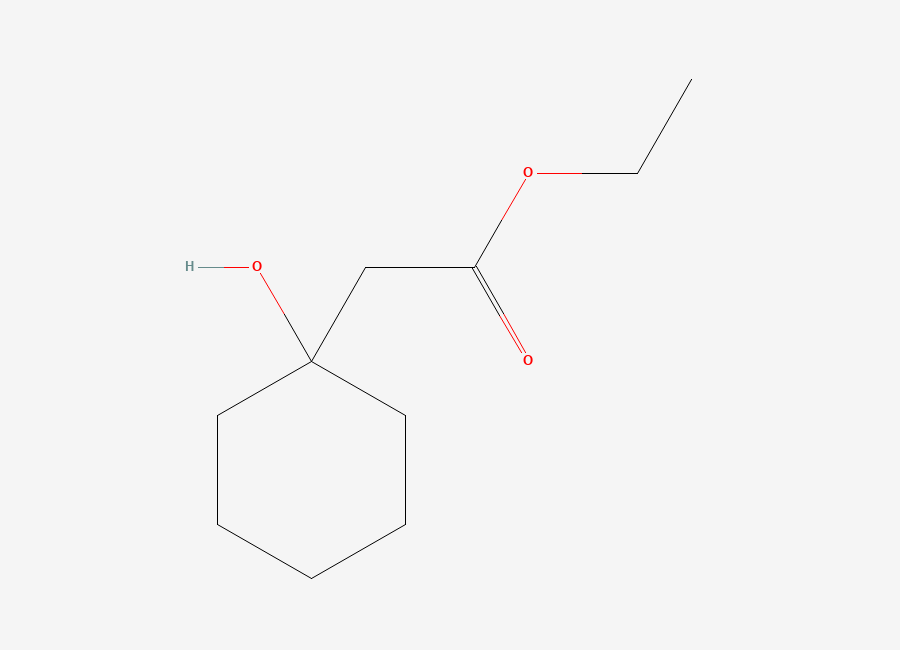 Two-dimensional chemical structure of (1-Hydroxy-cyclohexyl)-acetic acid ethyl ester