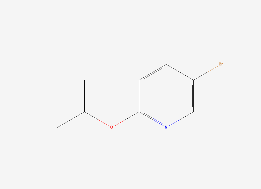 Two-dimensional chemical structure of 5-Bromo-2-(1-methylethoxy)pyridine