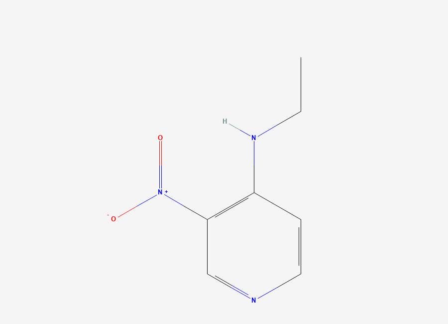 Two-dimensional chemical structure of N-ethyl-3-nitropyridin-4-amine