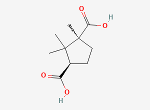 Two-dimensional chemical structure of Camphoric acid, (-)-