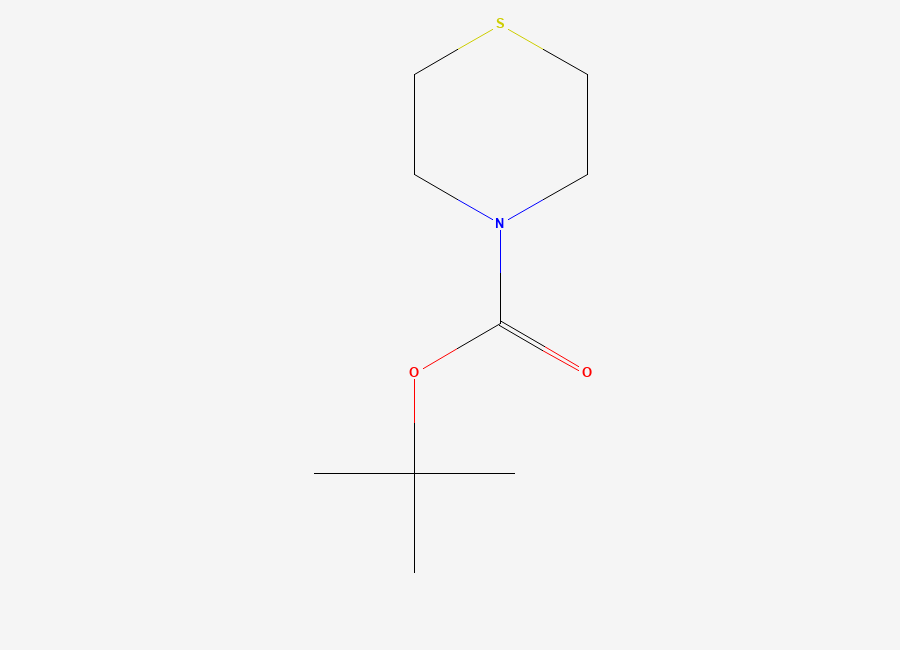 Two-dimensional chemical structure of Thiomorpholine, N-BOC protected