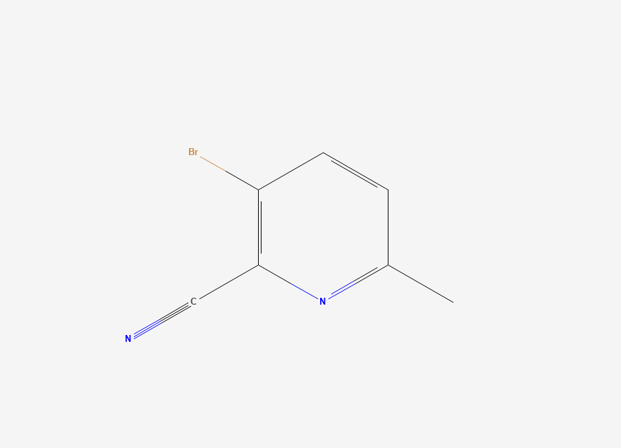 Two-dimensional chemical structure of 3-Bromo-6-methylpyridine-2-carbonitrile