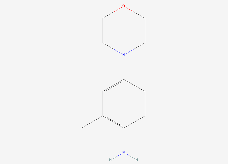Two-dimensional chemical structure of 2-Methyl-4-(morpholin-4-yl)aniline