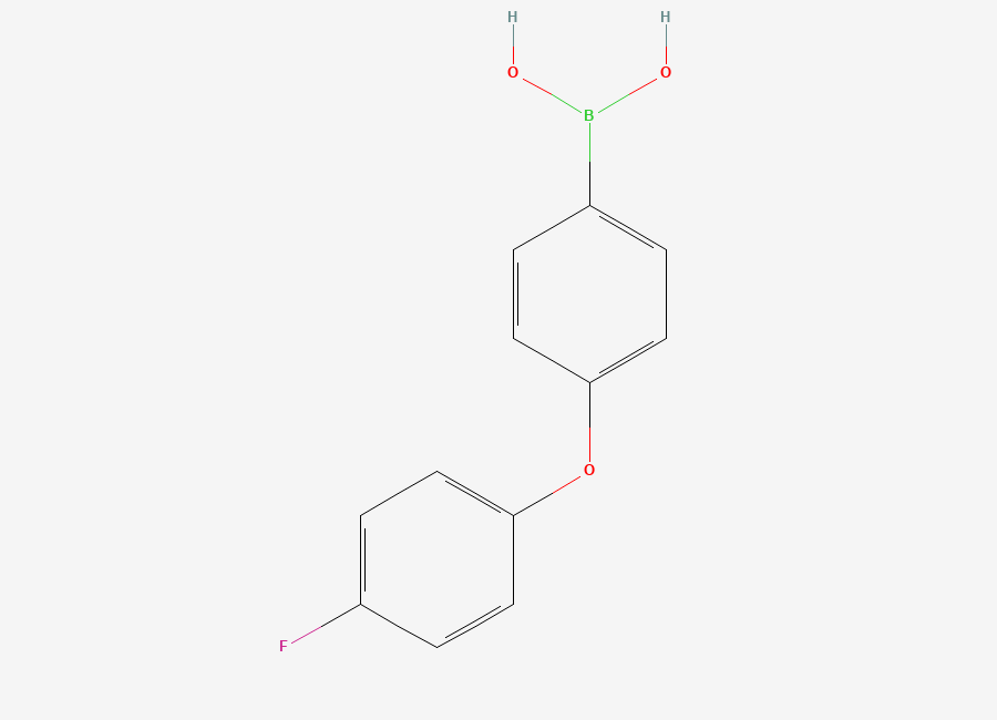 Two-dimensional chemical structure of (4-(4-Fluorophenoxy)phenyl)boronic acid