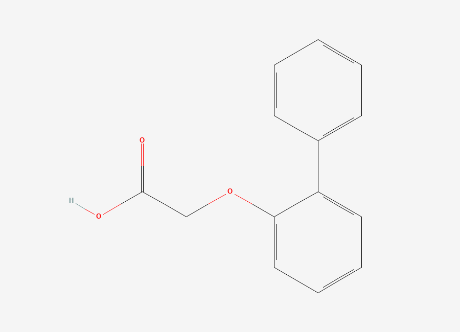Two-dimensional chemical structure of 2-(2-Phenylphenoxy)acetic acid