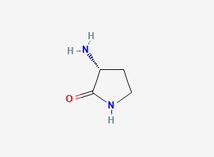 Two-dimensional chemical structure of (3R)-3-Aminopyrrolidin-2-one