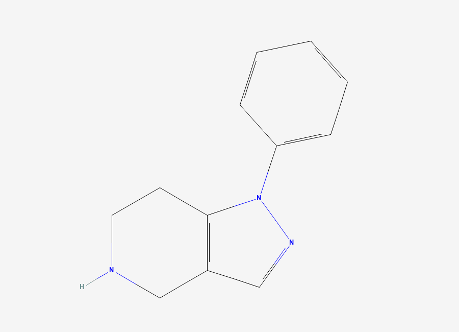 Two-dimensional chemical structure of 1-phenyl-1H,4H,5H,6H,7H-pyrazolo(4,3-c)pyridine