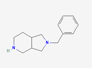 Two-dimensional chemical structure of 2-Benzyl-octahydro-pyrrolo[3,4-c]pyridine