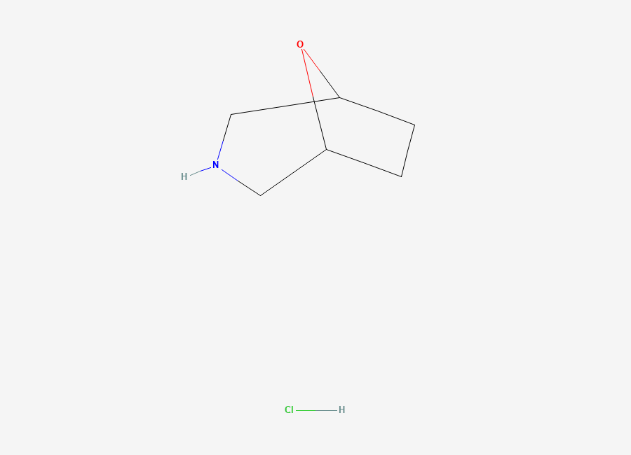 Two-dimensional chemical structure of 8-Oxa-3-aza-bicyclo(3.2.1)octane hydrochloride