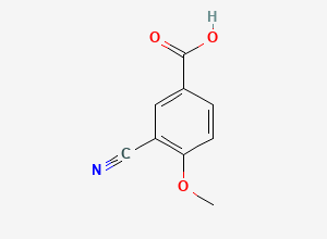Two-dimensional chemical structure of 3-Cyano-4-methoxybenzoic Acid, CAS 117738-82-6