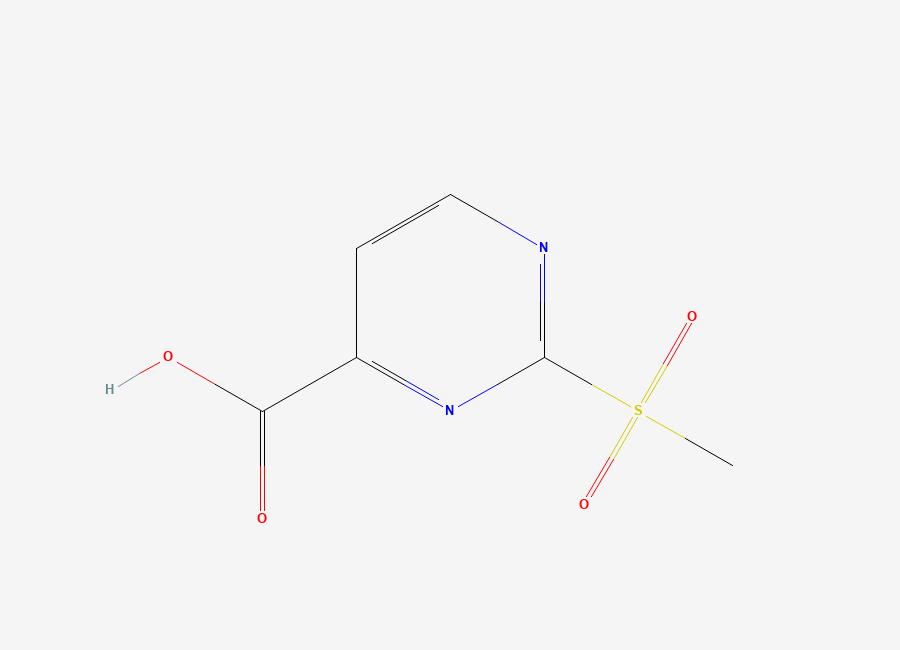 Two-dimensional chemical structure of 2-Methanesulfonylpyrimidine-4-carboxylic acid