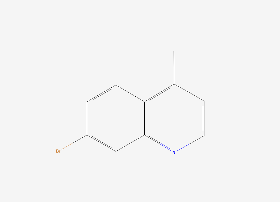 Two-dimensional chemical structure of 7-Bromo-4-methylquinoline