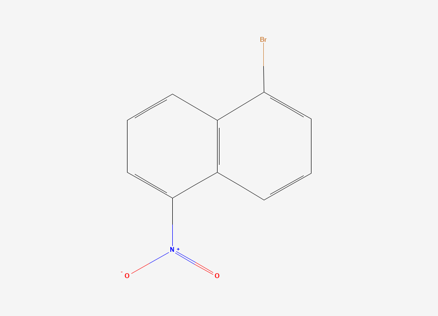 Two-dimensional chemical structure of 1-Bromo-5-nitronaphthalene