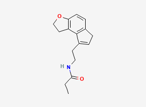 Two-dimensional chemical structure of Ramelteon endo Impurity / N-(2-(2,6-dihydro-1H-indeno[5,4-b]furan-8-yl)ethyl)propionamide, CAS 196597-30-5