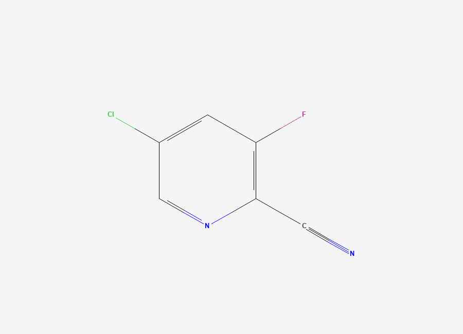 Two-dimensional chemical structure of 5-Chloro-3-fluoropyridine-2-carbonitrile