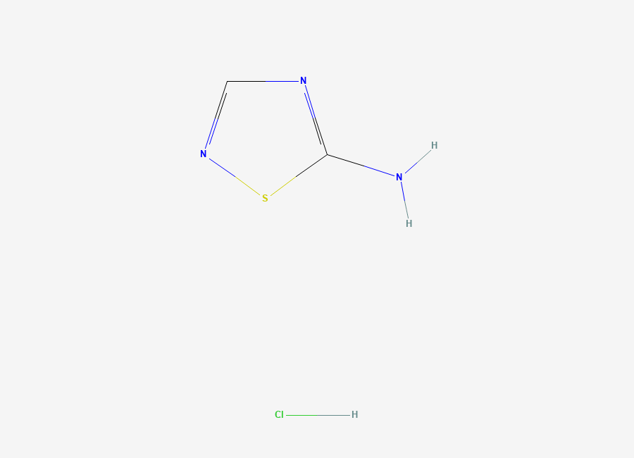 Two-dimensional chemical structure of 1,2,4-Thiadiazol-5-amine--hydrogen chloride (1/1)