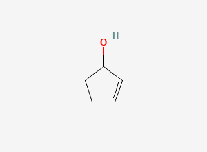 Two-dimensional chemical structure of 2-Cyclopentene-1-ol