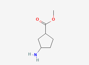 Two-dimensional chemical structure of Methyl 3-aminocyclopentane-1-carboxylate