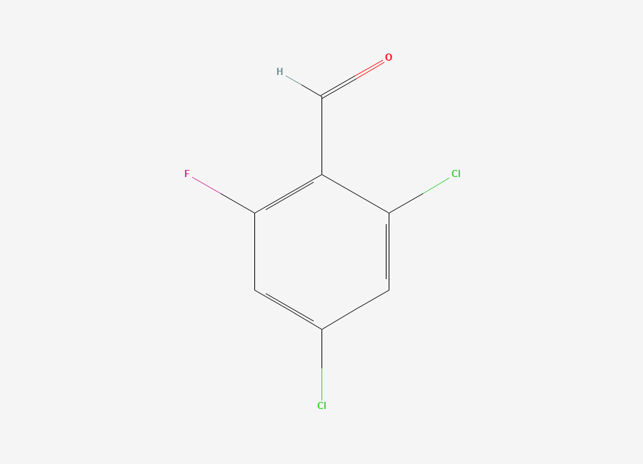 Two-dimensional chemical structure of 2,4-Dichloro-6-fluorobenzaldehyde
