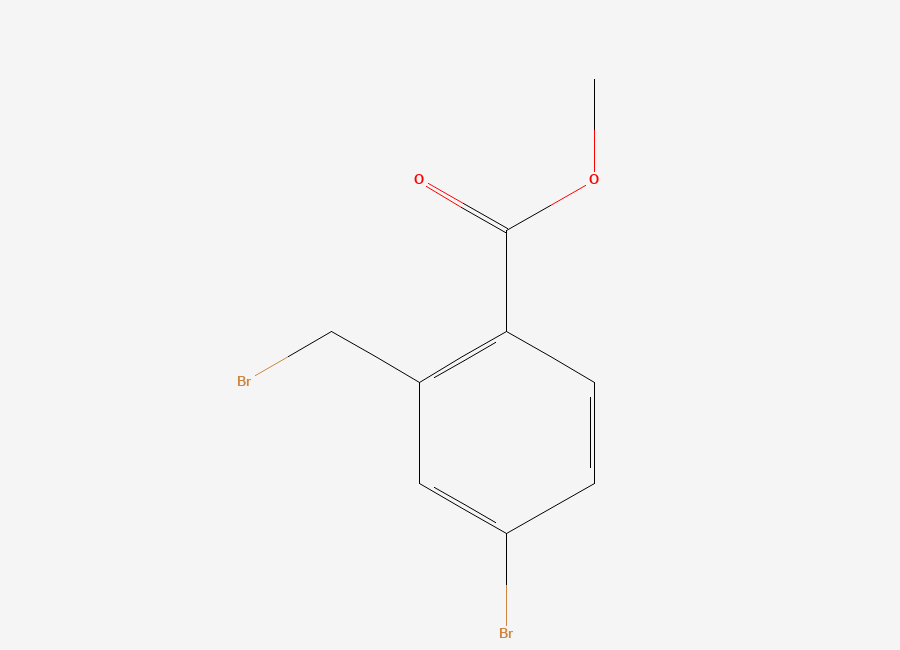 Two-dimensional chemical structure of Methyl 4-bromo-2-(bromomethyl)benzoate