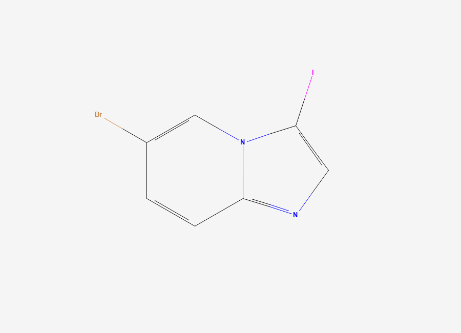 Two-dimensional chemical structure of 6-Bromo-3-iodoimidazo(1,2-a)pyridine
