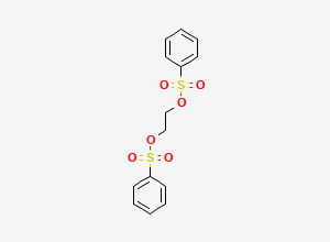 Two-dimensional chemical structure of 1,2-Ethanediol, 1,2-dibenzenesulfonate, CAS 116-50-7