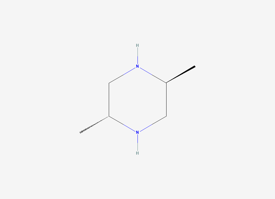 Two-dimensional chemical structure of 2,5-Dimethylpiperazine, trans-