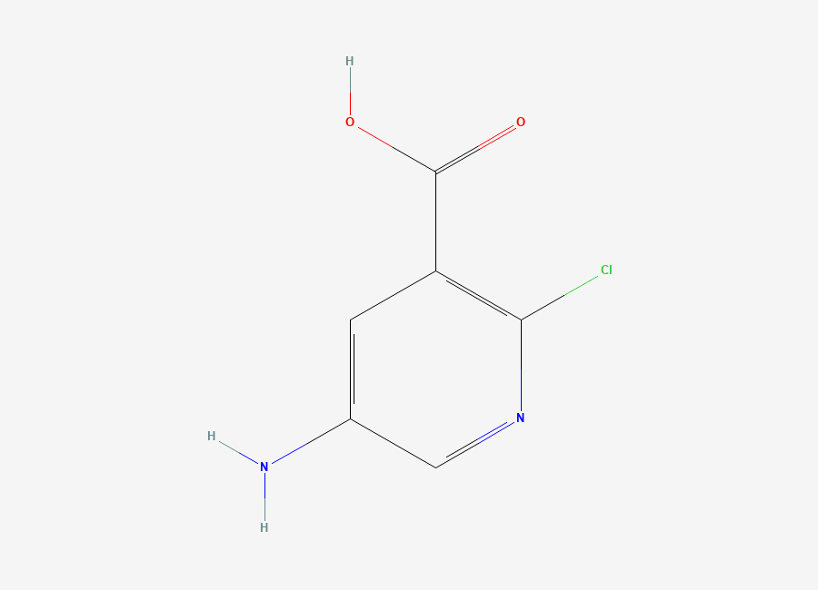 Two-dimensional chemical structure of 5-Amino-2-chloropyridine-3-carboxylic acid